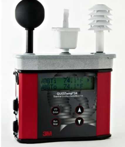 3Mâ„¢ QUESTempâ„¢ Heat Stress Monitor Datalogging Kit, QT34-3 with 3, 2 inch Globes 